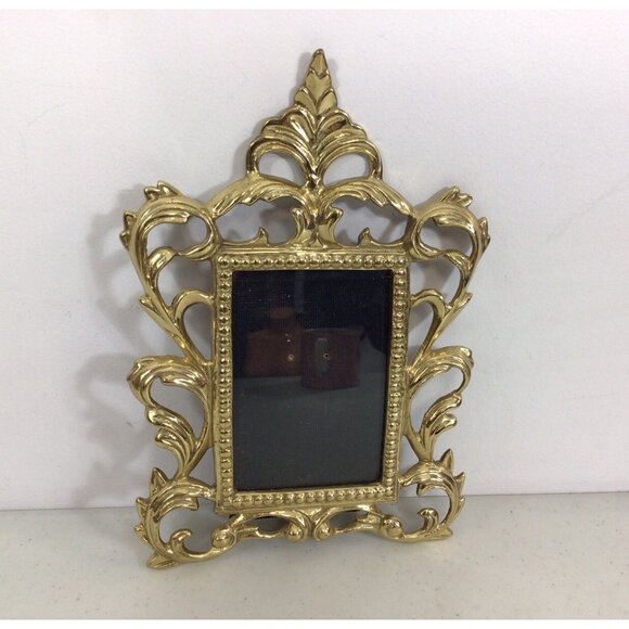 Ornate Brass Picture Frame Made in India - Picture 6 of 8